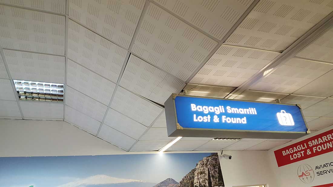Lost Baggage-Schalter in Catania